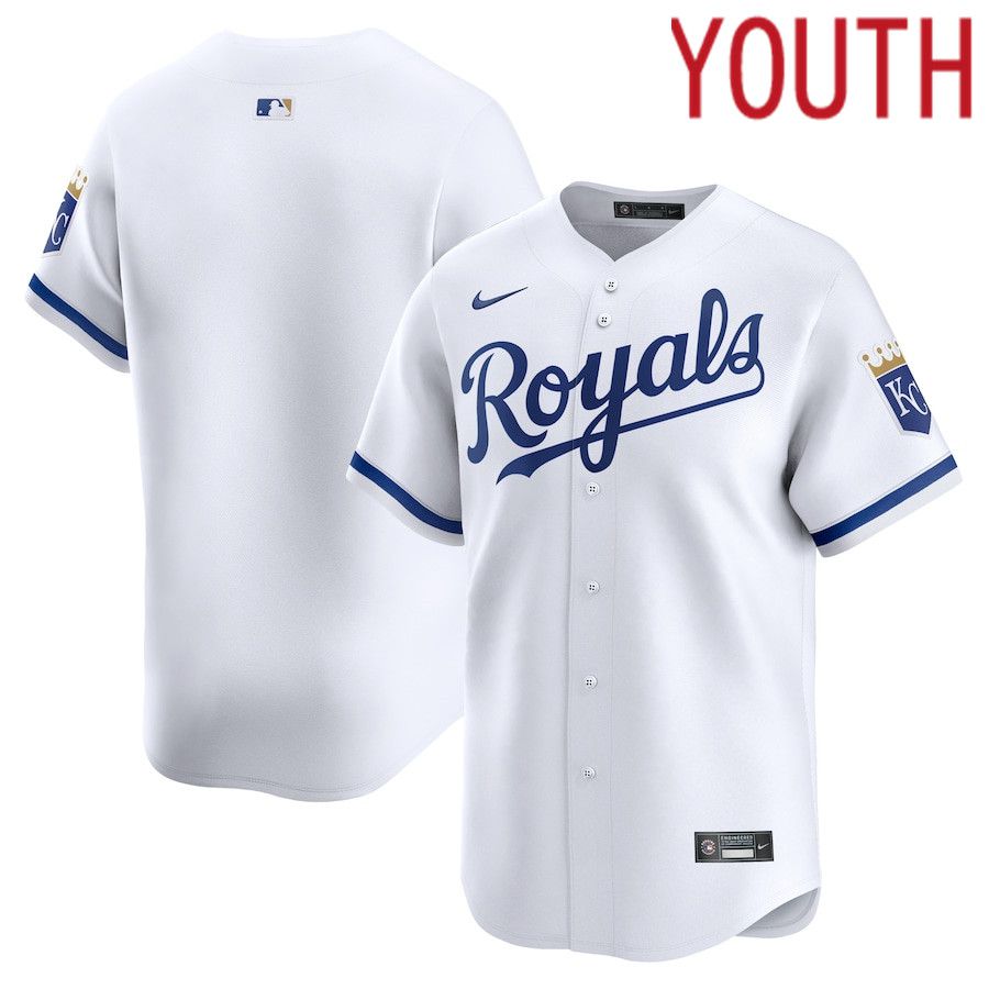 Youth Kansas City Royals Nike White Home Limited MLB Jersey